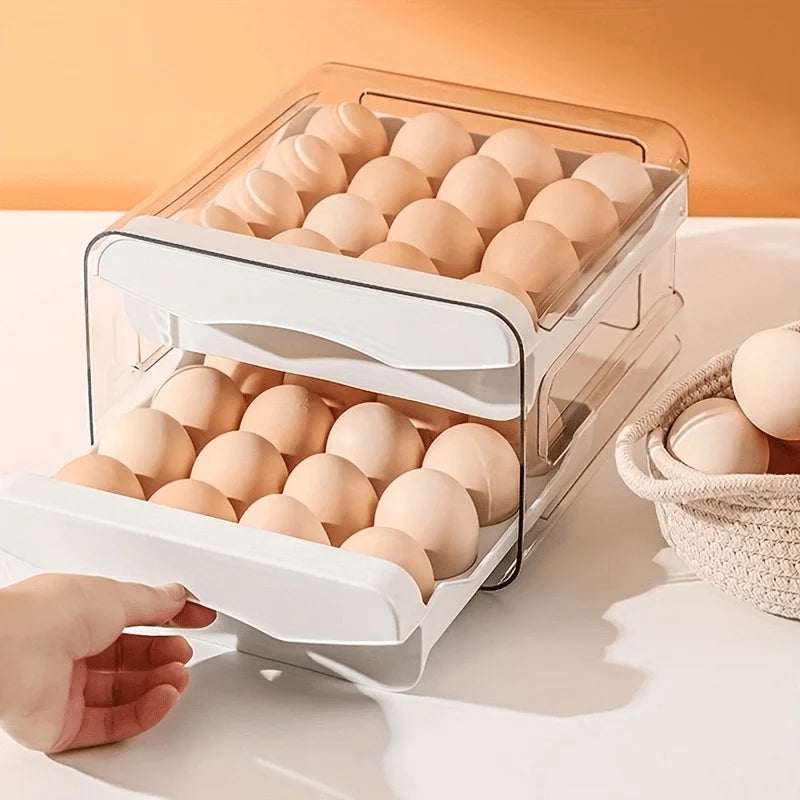 2-Layer Drawer-Style Egg Storage Box