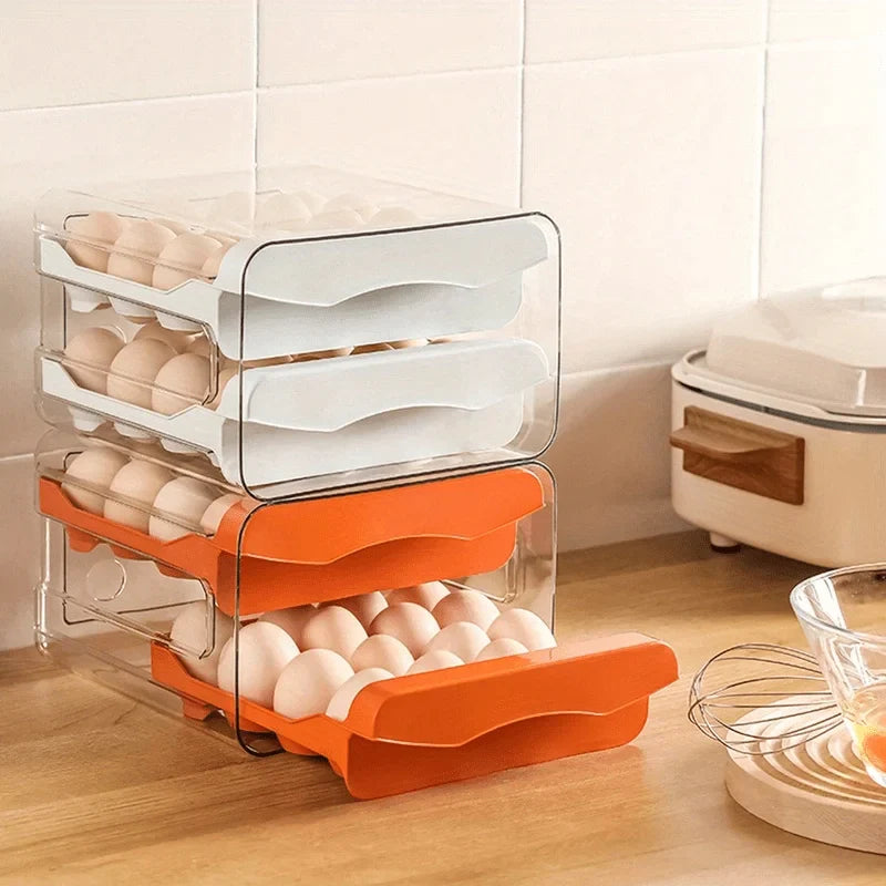 2-Layer Drawer-Style Egg Storage Box