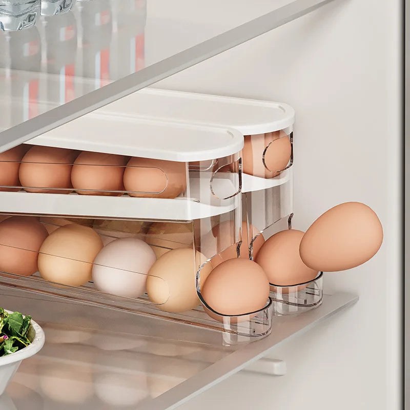 2-Tier Automatic Rolling Egg Storage Box