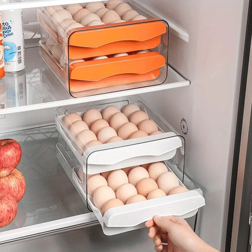 2-Layer Drawer-Style Egg Storage Box